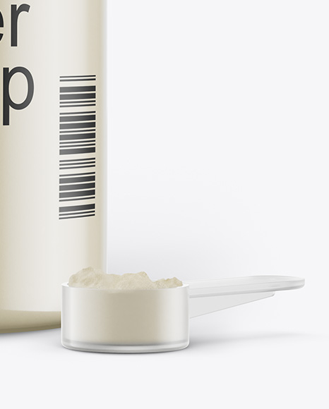 Clear Jar With Powder Mockup