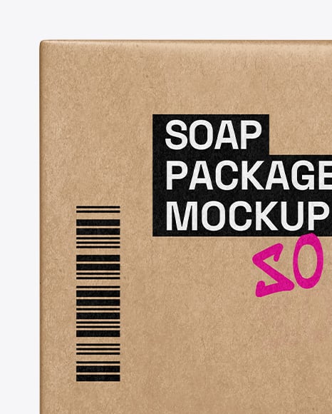 Kraft Paper Soap Bar Mockup – Front View