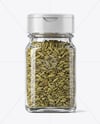 Clear Glass Jar with Fennel Seeds Mockup