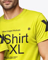 Young Couple Wearing T-shirt and Jeans Mockup