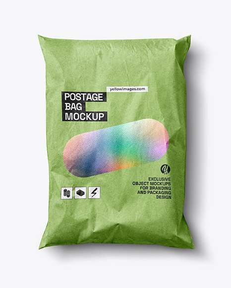 Kraft Paper Postage Bag Mockup