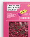 Milk Chocolate Bar with Raspberry Slices Mockup