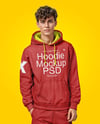 A Young Man in a Hoodie and Sweatpants Mockup