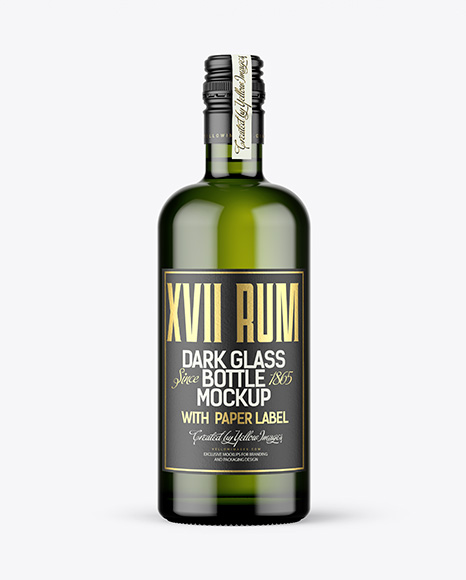 Dark Glass Bottle Mockup