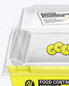 Paper Food Box with Clear Plastic Lid Mockup