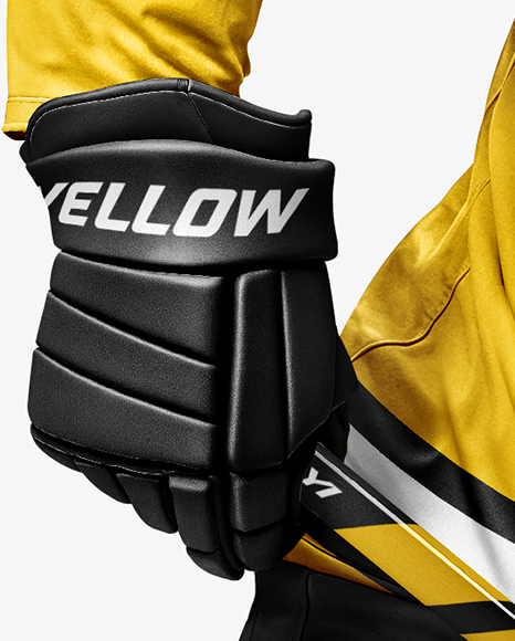 Man Wearing Full Ice Hockey Kit Mockup