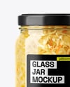 Glass Jar with Sauerkraut Mockup