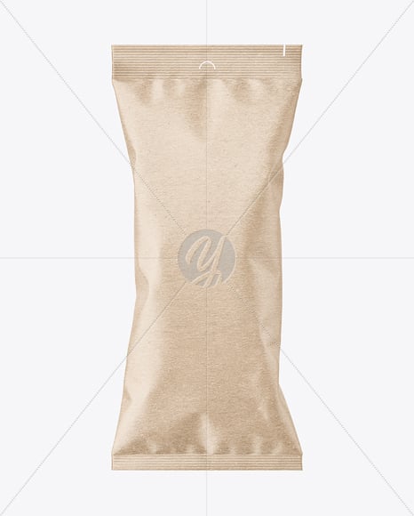 Kraft Paper Snack Flow Pack Mockup