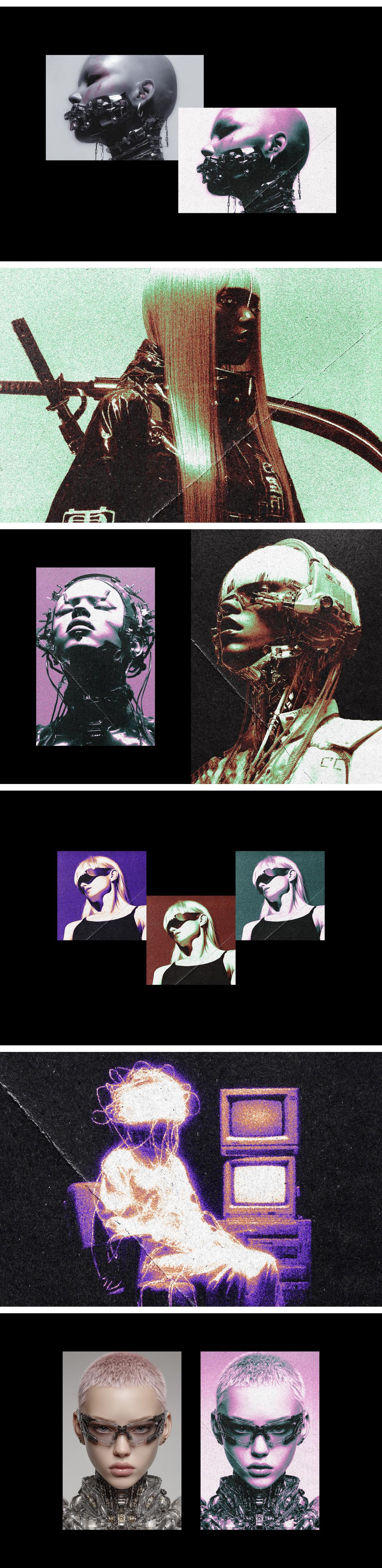 Y2K Retro Risoprint Photo Effect