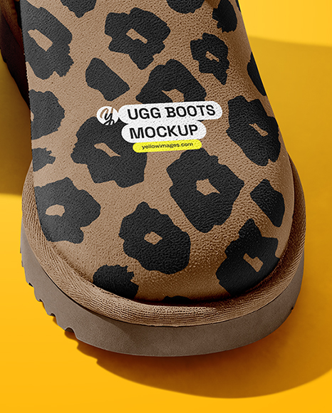 Pair of Women's UGG Boots Mockup