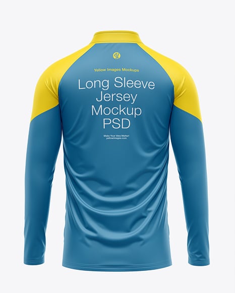 ¼ Zipper Mock Neck Long Sleeve Jersey - Crew neck sweater mockup