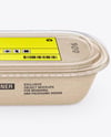 Kraft Paper Food Container in Paper Sleeve Mockup