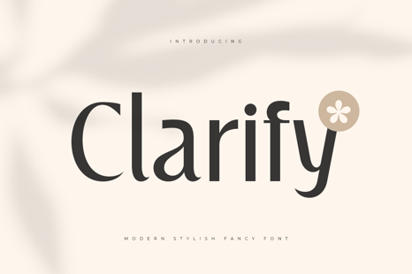 Clarify - Modern Stylish Fancy Font - Modern sans serif font