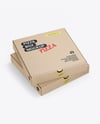 Two Cardboard Pizza Boxes Mockup