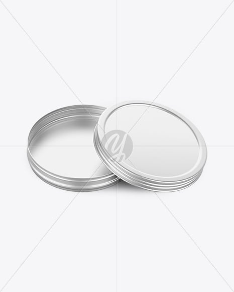 Tin Can with Black Caviar Mockup