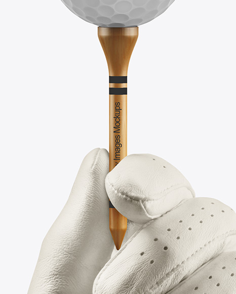 Golf Ball on Tee Mockup