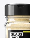Square Glass Jar with Garlic Powder Mockup