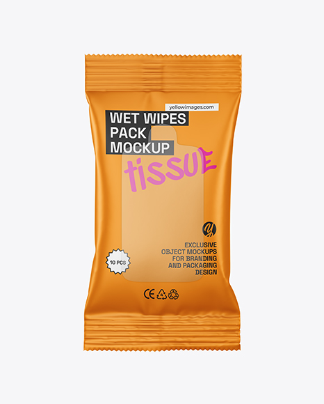 Matte Wet Wipes Pack Mockup