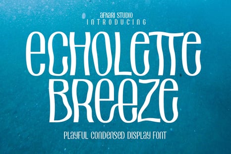 Echolette Breeze - Playful Condensed Display Font