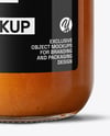 Clear Glass Jar with Lobster Bisque Mockup