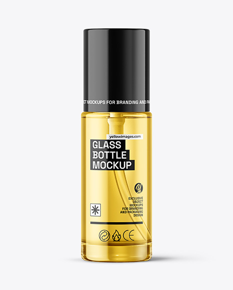 Clear Cosmetic Bottle with Pump Mockup