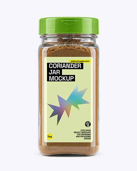 Plastic Jar with Grounded Coriander Mockup - Plastic jar mockup
