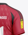 Soccer Jersey Mockup - Back Half Side View