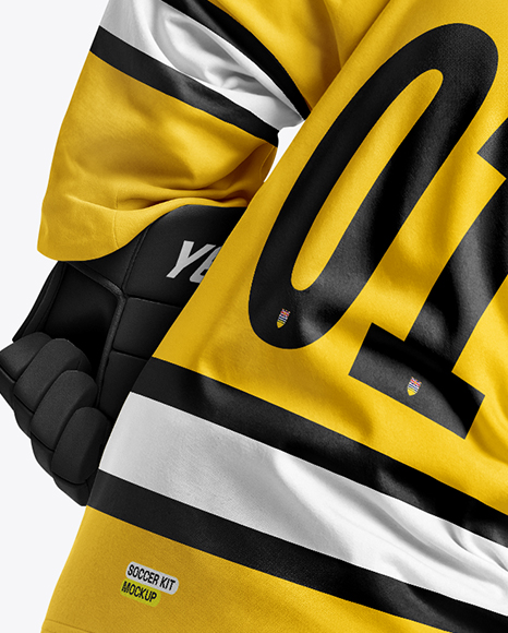 Man Wearing Full Ice Hockey Kit Mockup