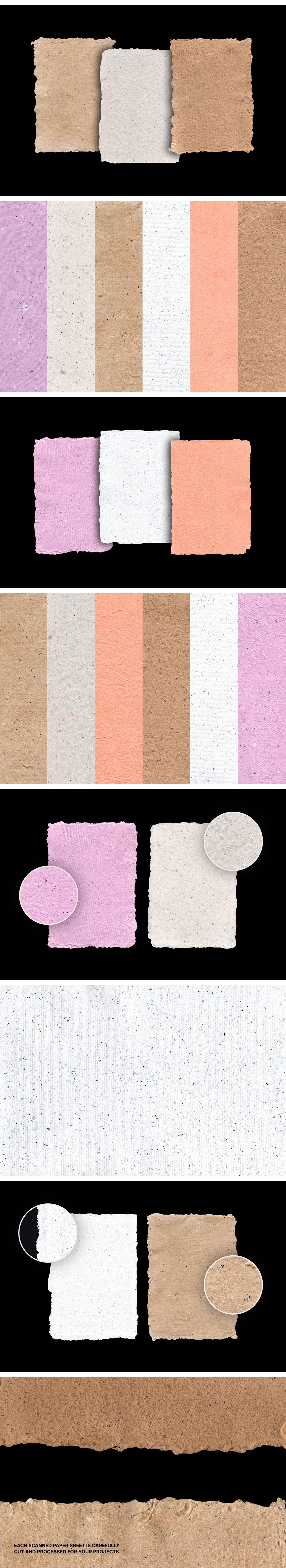 Handmade Paper Textures Pack