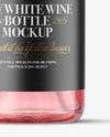 Clear Glass Pink Wine Bottle Mockup