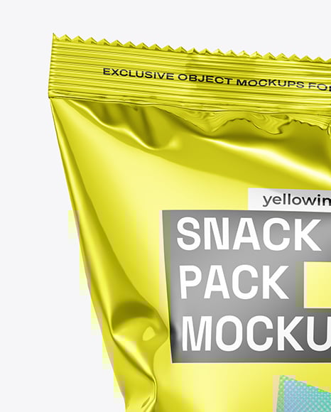 Metallic Snack Bag Mockup