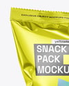 Metallic Snack Bag Mockup