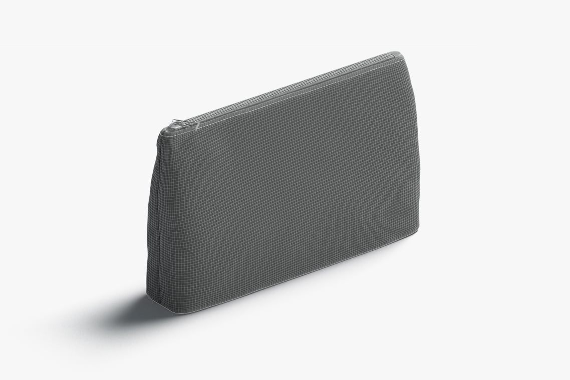 Canvas Pouch 3D Model on Yellow Images Creative Store - 144955