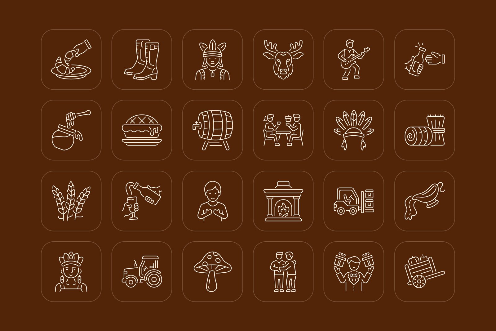Thanksgiving Icons Collection