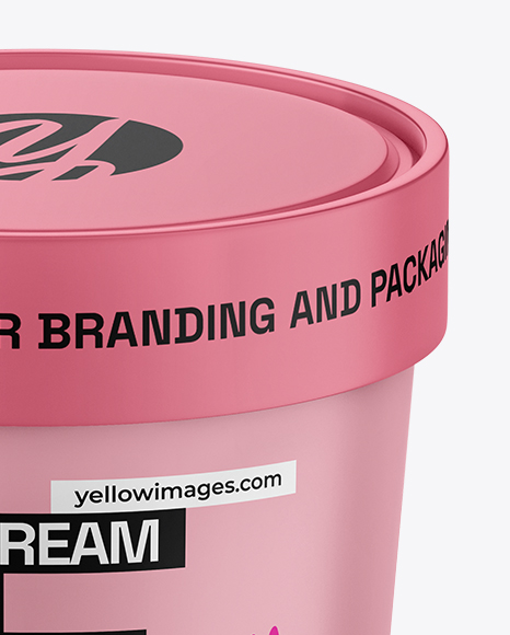 Matte Ice Cream Cup Mockup