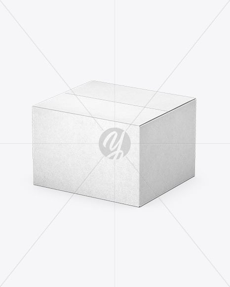 Kraft Box Mockup – Half Side View (High-Angle Shot)