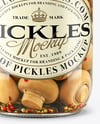 Glass Jar with Pickled Champignons Mockup