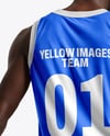 Black Man Wearing Full Basketball Kit Mockup