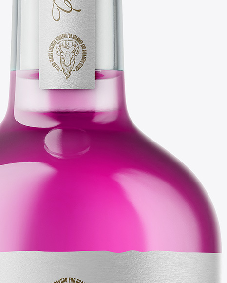 Clear Glass Liquor Bottle Mockup