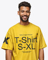 Young Tall Man Wearing T-shirt and Shorts Mockup