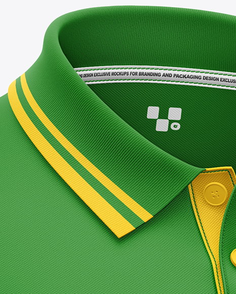 Men's Long Sleeve Polo Shirt Mockup