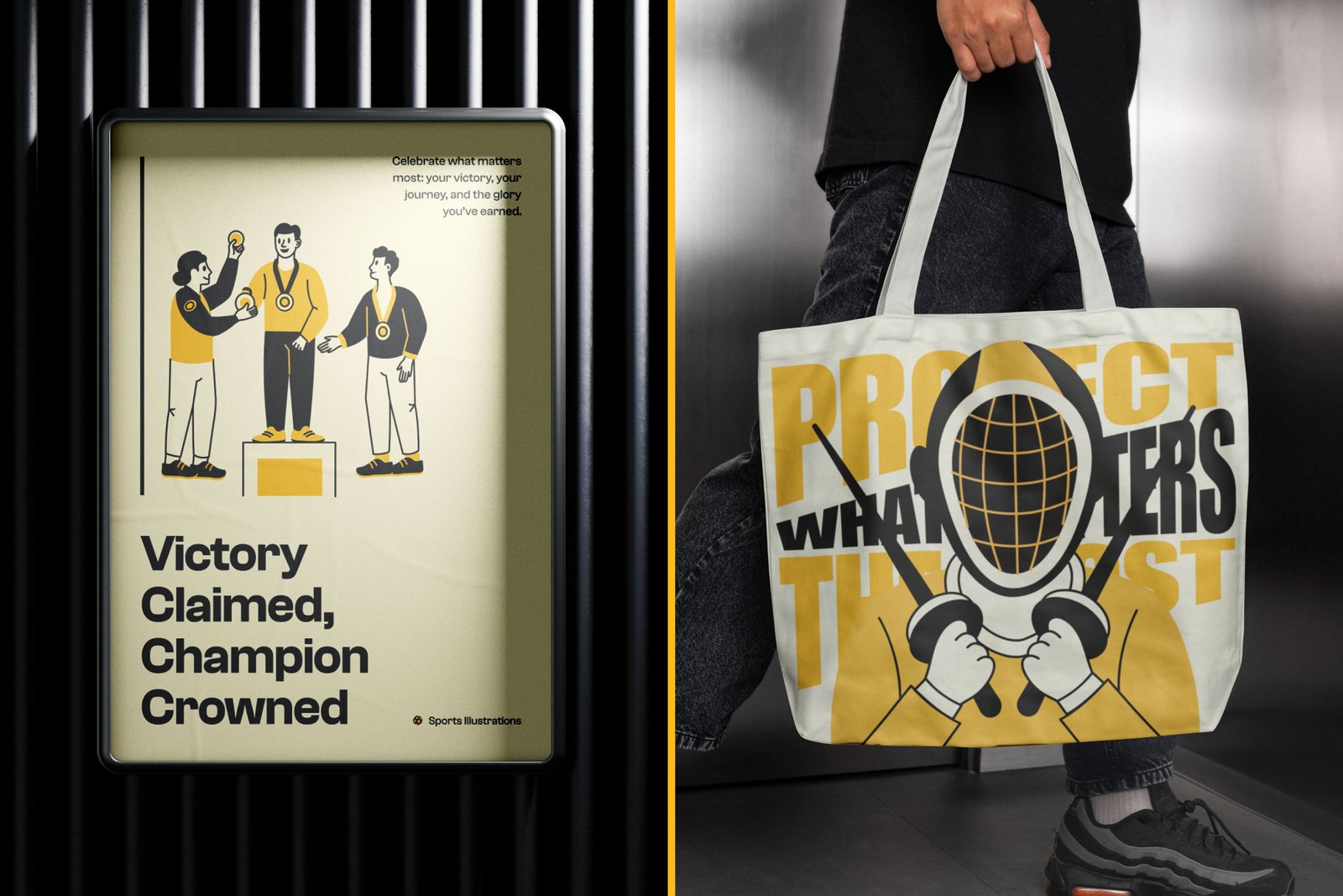 Sports Drawing Illustration Set