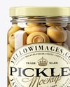 Glass Jar with Champignons Mockup