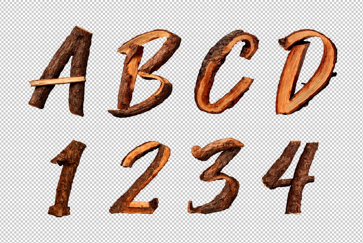 Wood Log Font