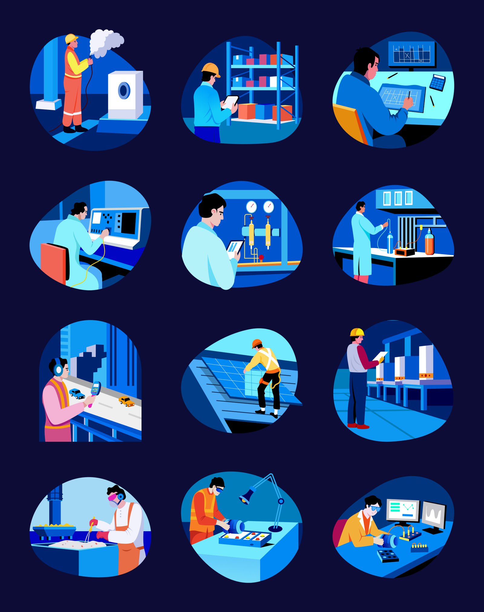 Engineering Illustration Art Set