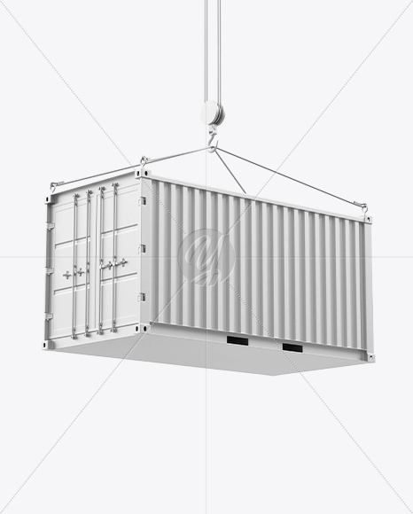 Hanging Shipping Container Mockup