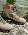 Pair of Hiking Boots on Woman's Legs Mockup