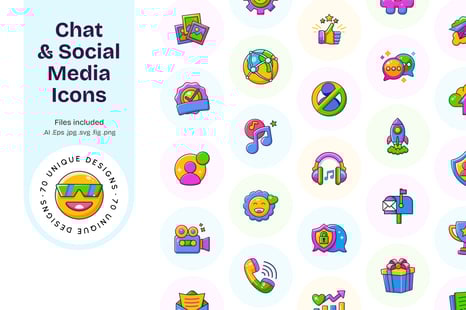 Chat and Social Media Icons - Creative Store