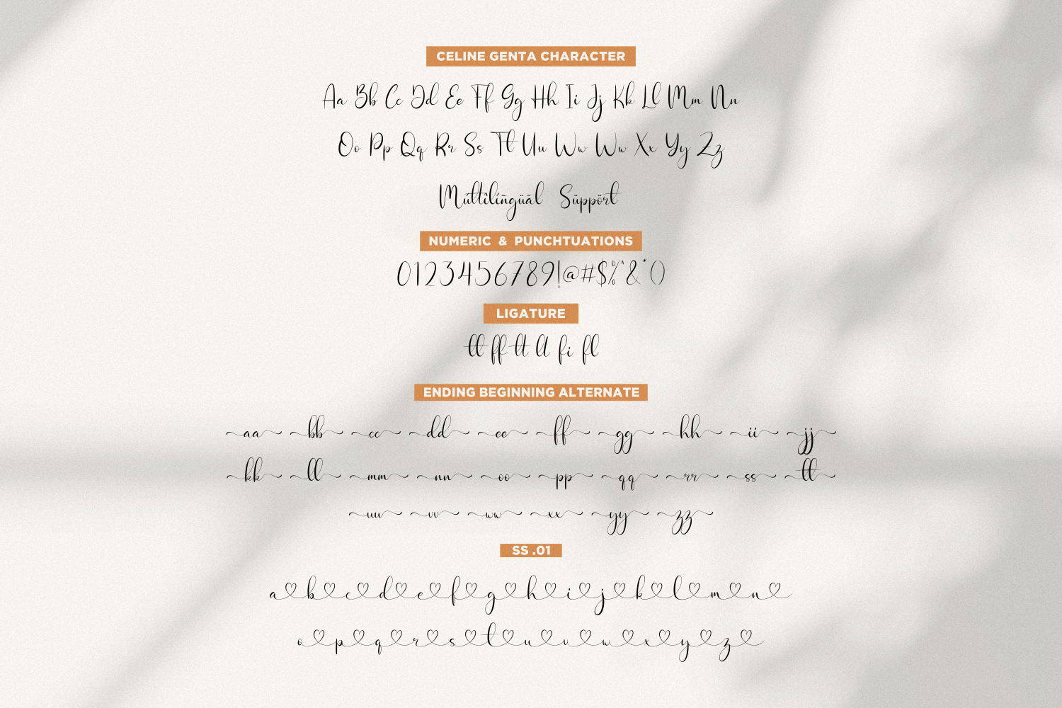 Magnolina - A Script font With Heart Connected and Swash