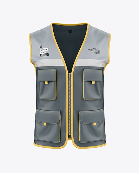 Safety Vest Mockup - Front View